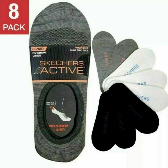 Skechers Accessories - skechers Womens Invisible No Show Liners Socks 8 p